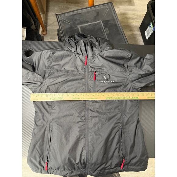 Venustas Heated Jacket Black Womens Medium Fleece Lined Windbreaker No Battery - Picture 4 of 13